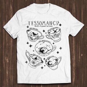 Tasseomancy Tea Reading T-Shirt – Witchy Teacup Graphic Tee – Mystic Divination